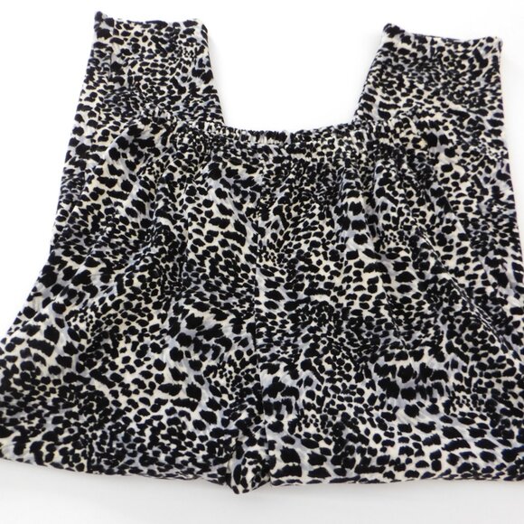 Jason Maxwell Women's Size 2X Leopard Velour Print Lounge Sleep Pants - Picture 1 of 6